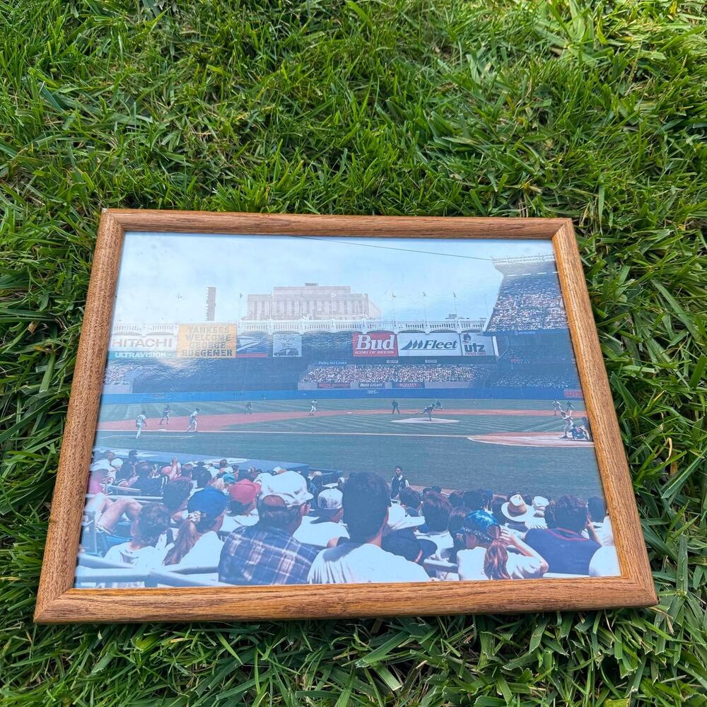 Vintage NY Yankees Framed Stadium Photo Print Yankee Stadium Sign 12x12